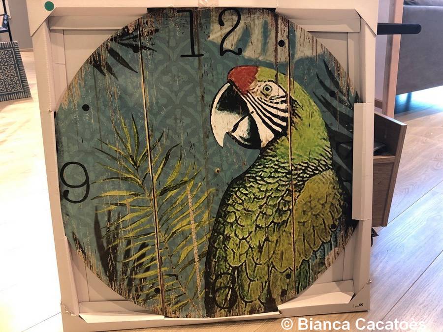 2 vivre avec un perroquet Horloge mural